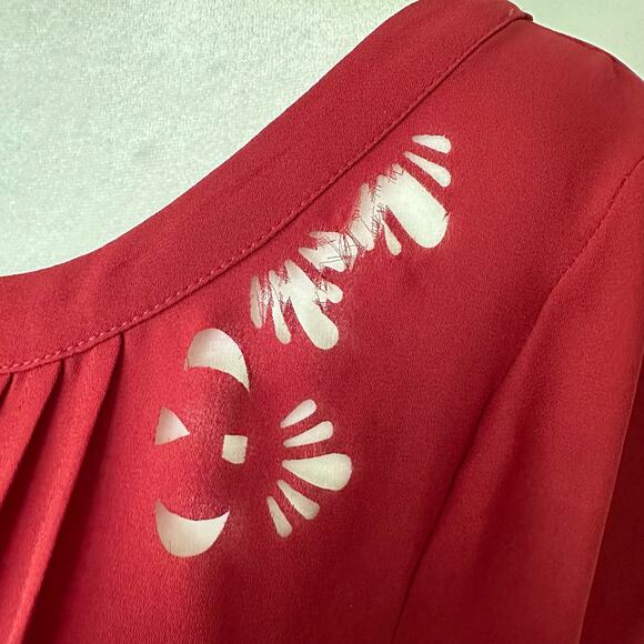 Maeve Anthropologie wine red top size 4 - Picture 12 of 12